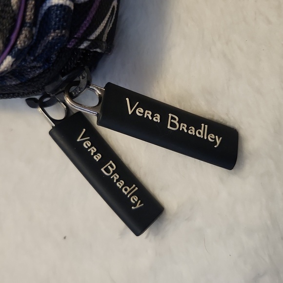 Vera Bradley black and purple Crossbody bag or wristlet with removable strap - Picture 2 of 6